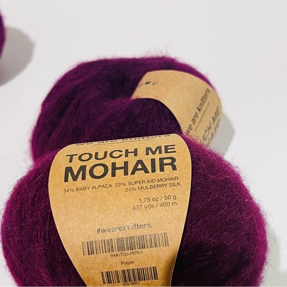NWT We Are Knitters Touch Me Mohair Bordeaux Maroon Lace Weight Yarn Bundle 4 - Picture 6 of 15
